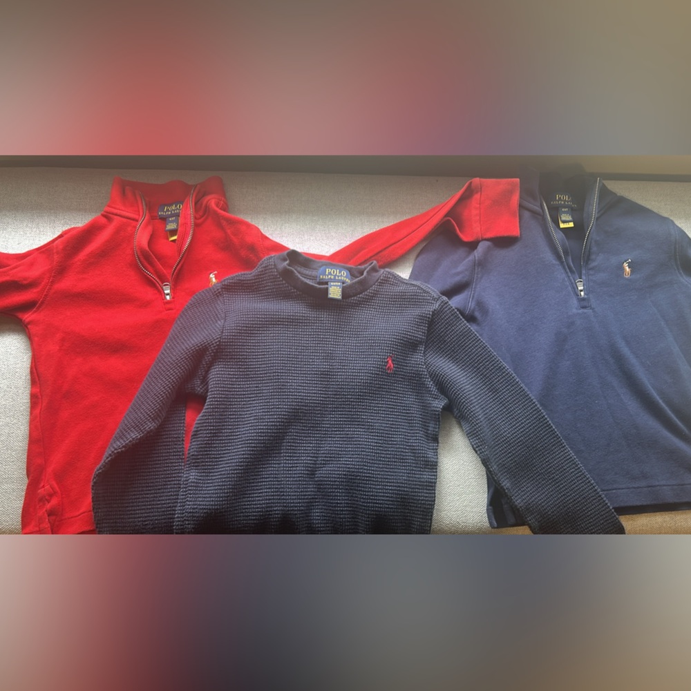 Polo Ralph Lauren Navy and Red Sweaters